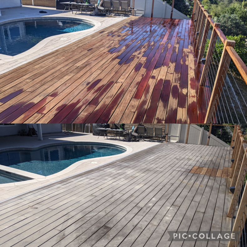 Wood Pool Deck Pressure Washing in Mission Viejo, CA