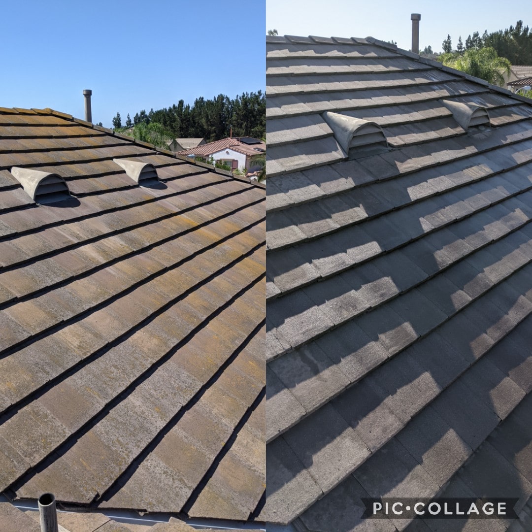Roof cleaning from mold moss ladera ranch ca