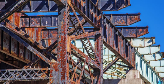 Port of Long Beach: ship container and crane sandblasting