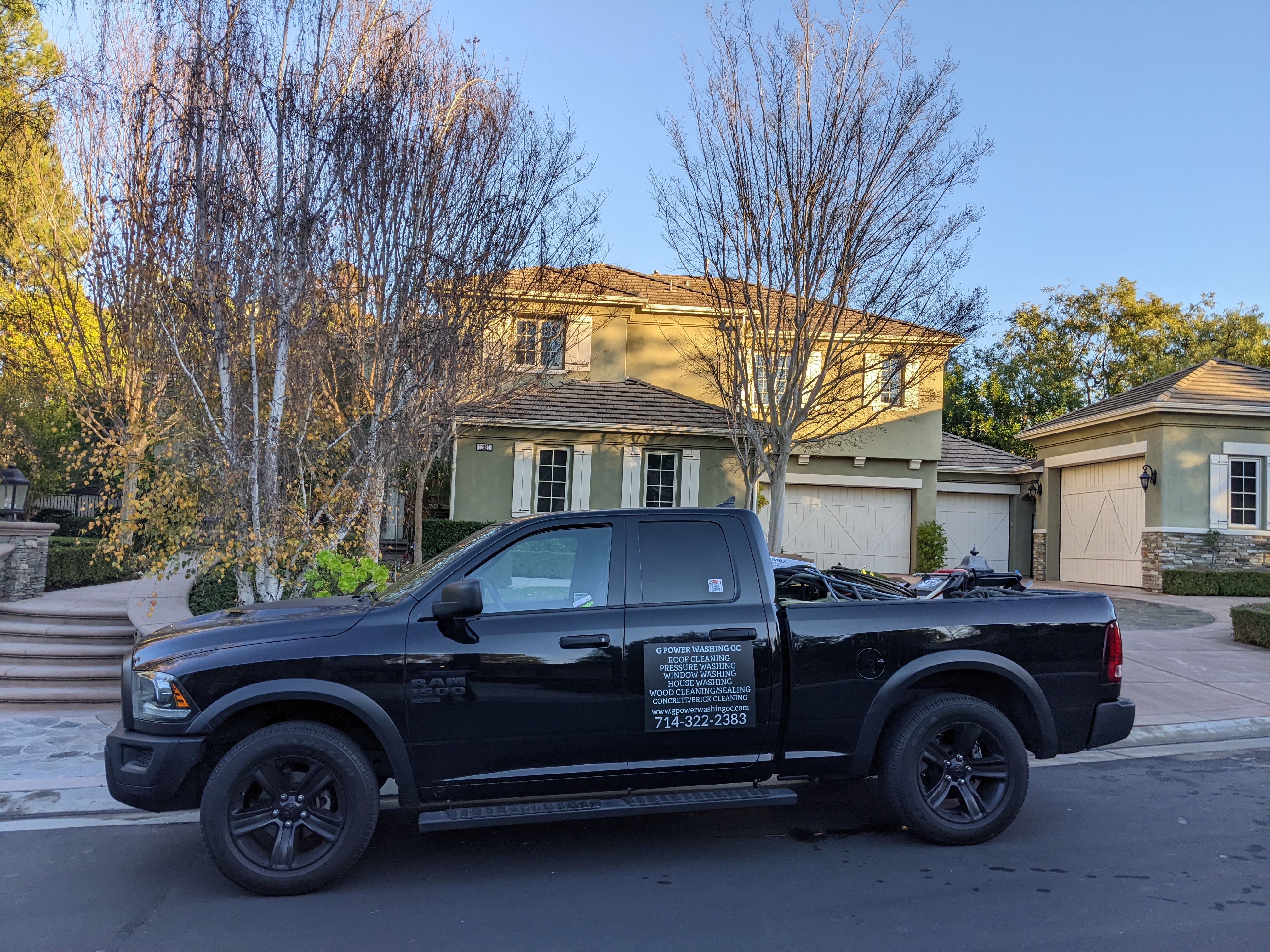 Another pressure washing job in Tustin ranch pressure washing backyard sidewalks driveway and concrete around the house